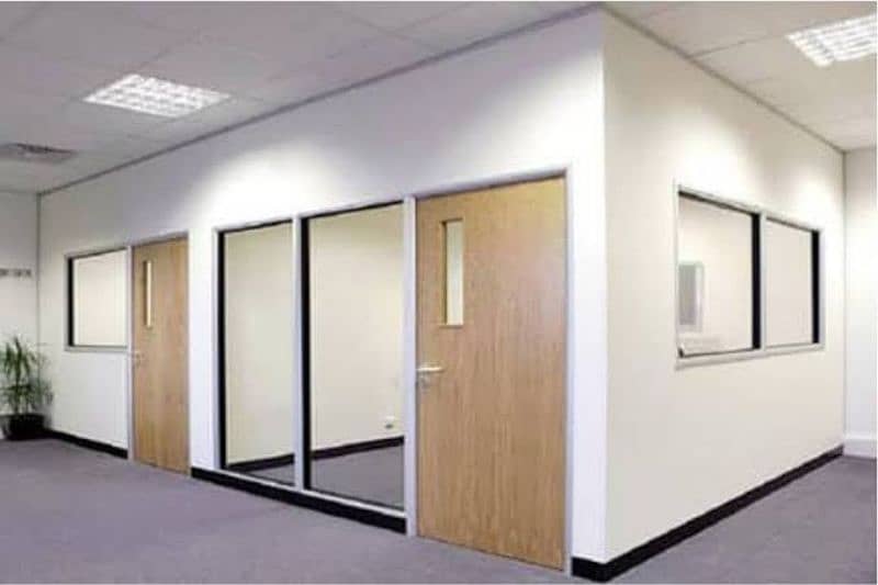 Gypsum board and cement board partition 0