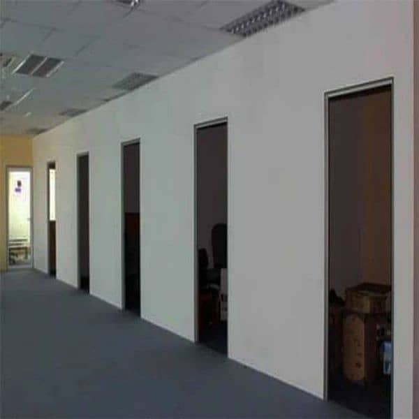 Gypsum board and cement board partition 0