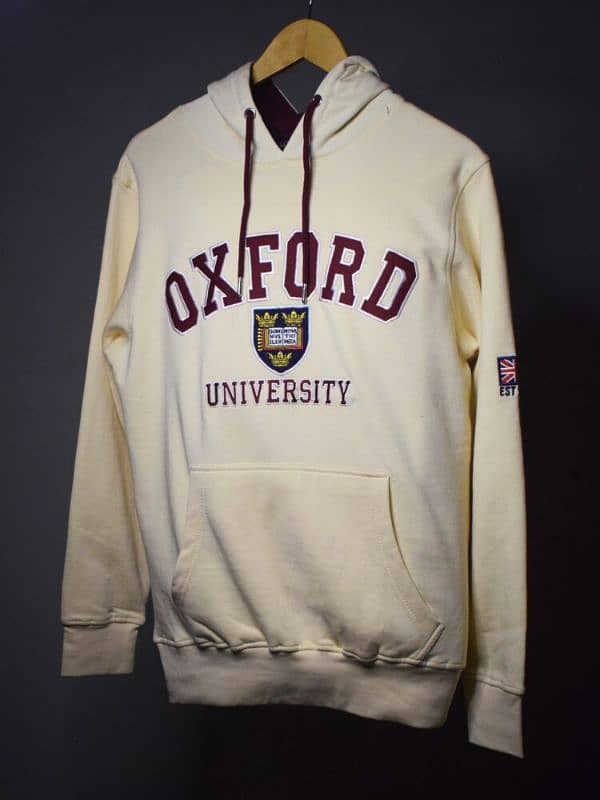 Vintage Oxford University Printed Hoodie 0