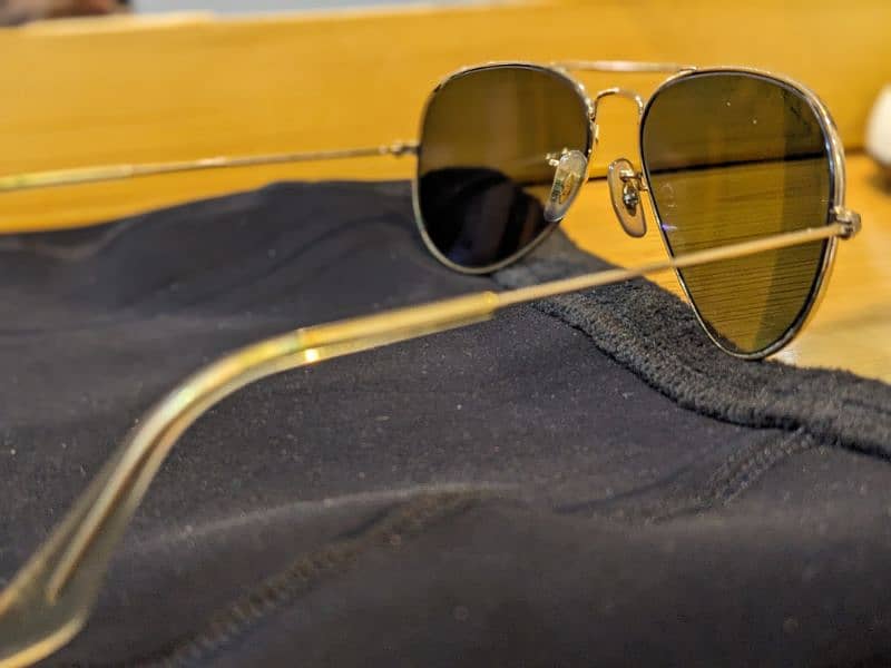 Rayban aviators polarized sunglasses gold 1