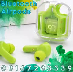 Transparent Green Airpods