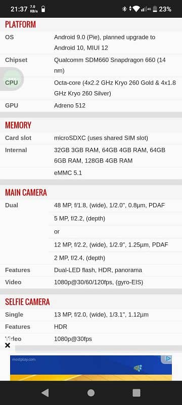 Redmi note 7 - 4/64 2