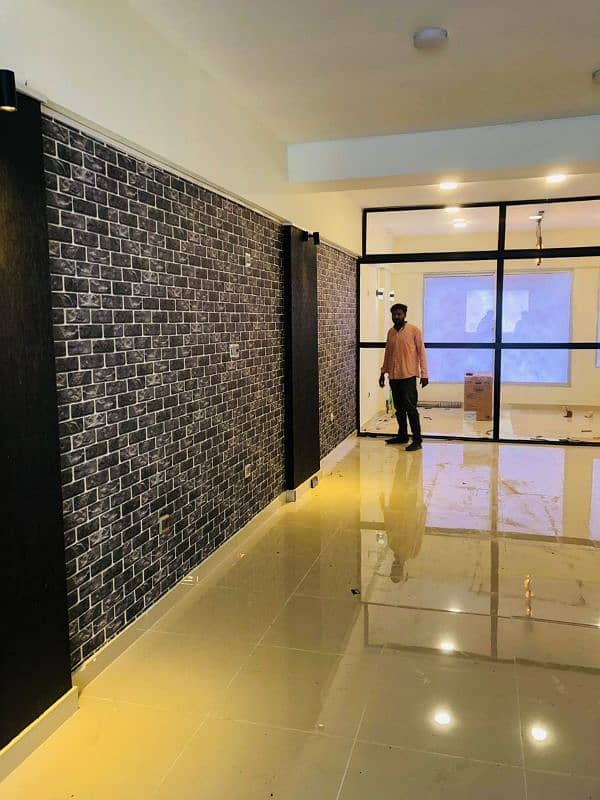 Glass paper wall papar works. Rs 40 sqft 17