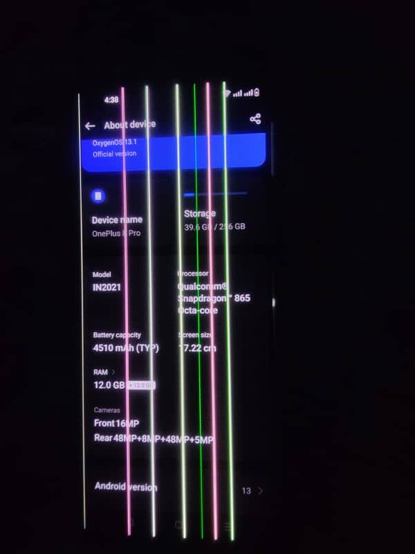 OnePlus 8pro panal par lain ha Baki ok 1