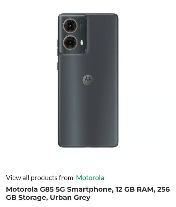 Motorola G85 FULL Box 12+12 Ram 256 Rom 1