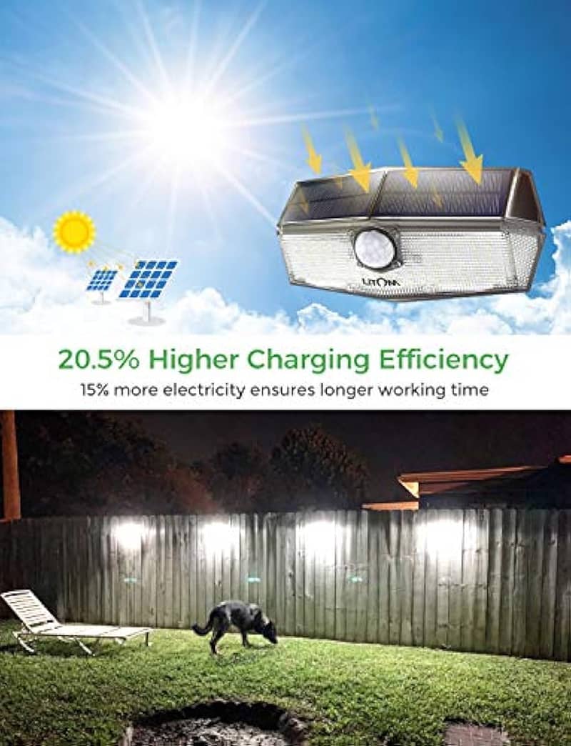 2 Pack, Mpow Solar Powered Security Solar Lights,with Motion Sensor 11