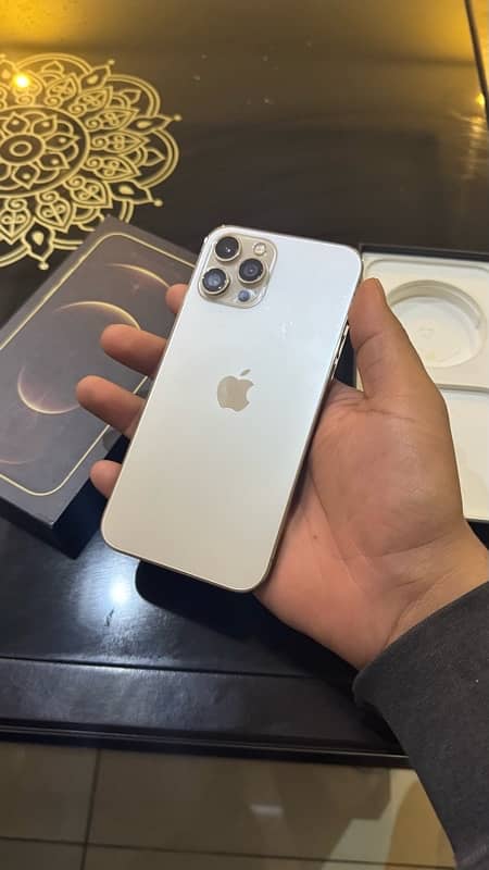 iphone 12 pro max gold 128gb PTA approved full box 4