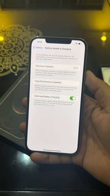 iphone 12 pro max gold 128gb PTA approved full box 9