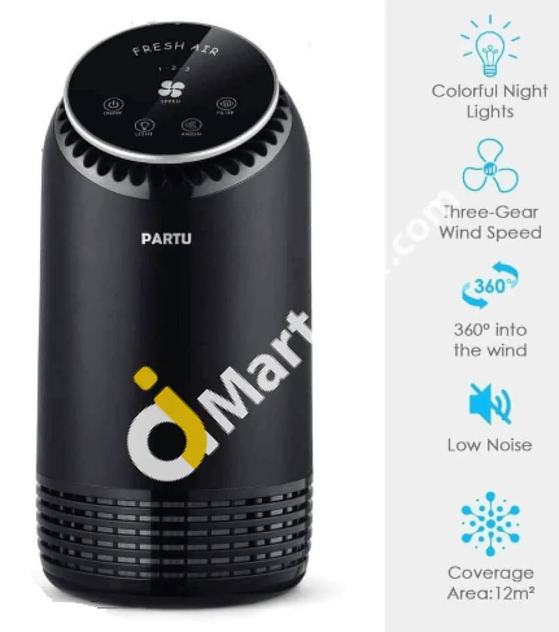 PARTU Air Purifier with Ultra Quiet True HEPA Filtration 1