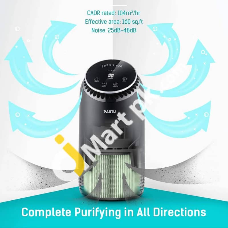 PARTU Air Purifier with Ultra Quiet True HEPA Filtration 3