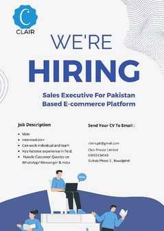 Sales Executive CSR Required for Pakistani E-commerce Store