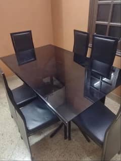 6 seater dining table galvanized curved glass