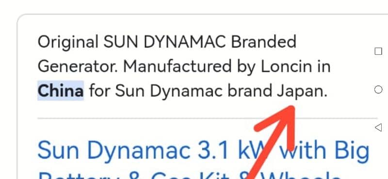 Sun daynamic 3 Kv Japanese generator 100 Ok 4