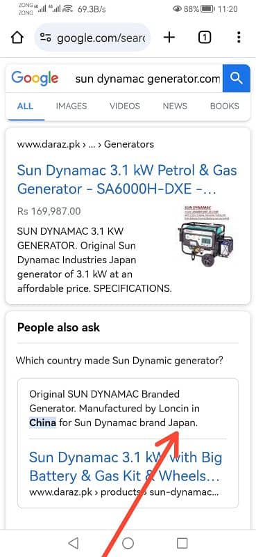 Sun daynamic 3 Kv Japanese generator 100 Ok 5