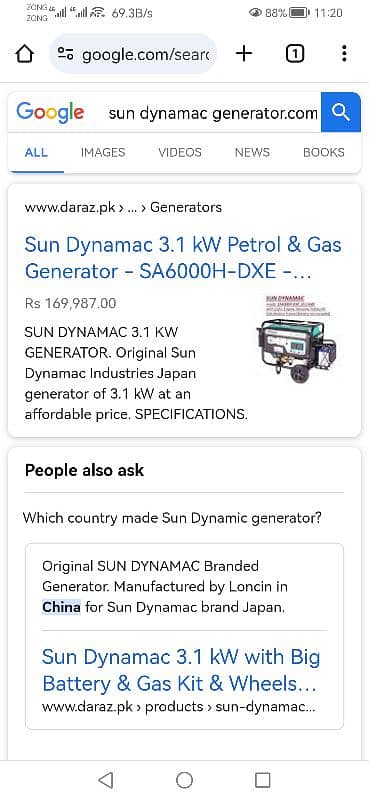 Sun daynamic 3 Kv Japanese generator 100 Ok 6