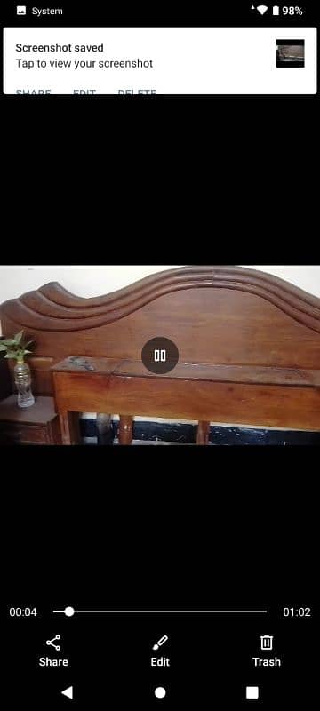 good condition  bed queen size  wooden 1