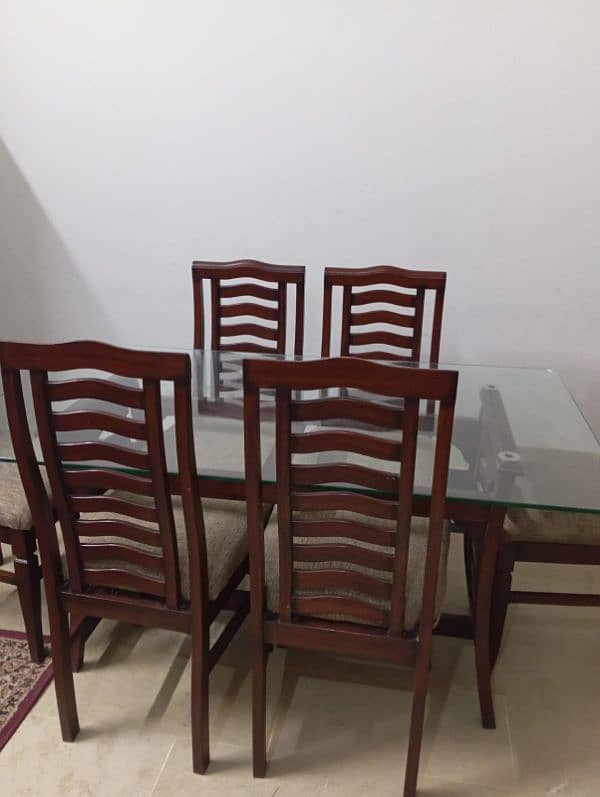 Dining Table with 6 wooden Chairs 1