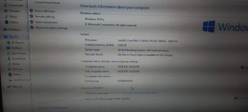 Toshibha laptop core i3 5th gen full working all 8