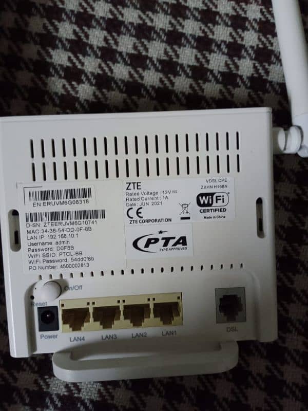 Zte Ptcl wifi router 1