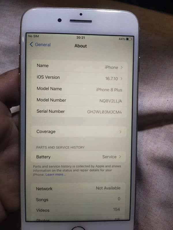 iphone 8plus 10/9 condition all ok no any fald 1