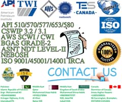 CSWIP BGAS API ASNT Pakistan