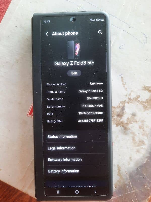 samsung z fold 3 non-pta 12 gb 512gb exchange posible 7