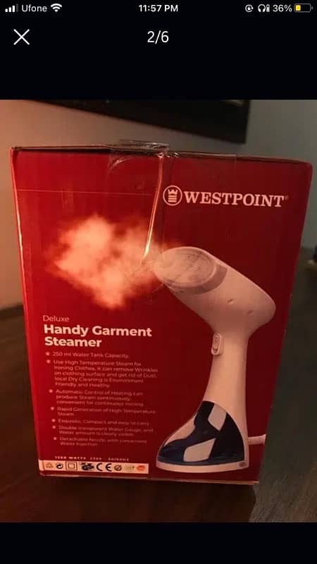 westpoint garment steamer 3