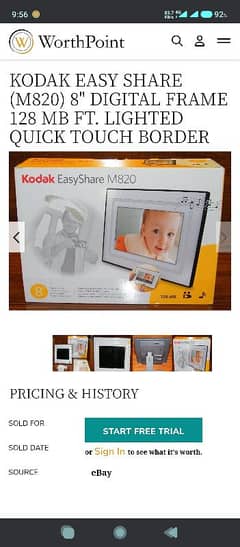 Kodak M 820 Digital photo frame