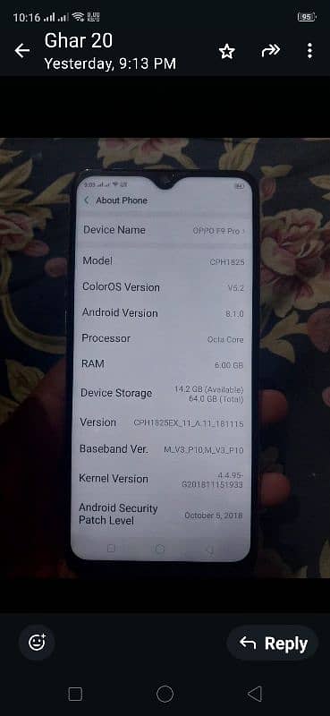 urgent sale oppo f9 pro 2