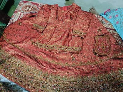 Bride Lehnga Laal Jora With Heavy Work.