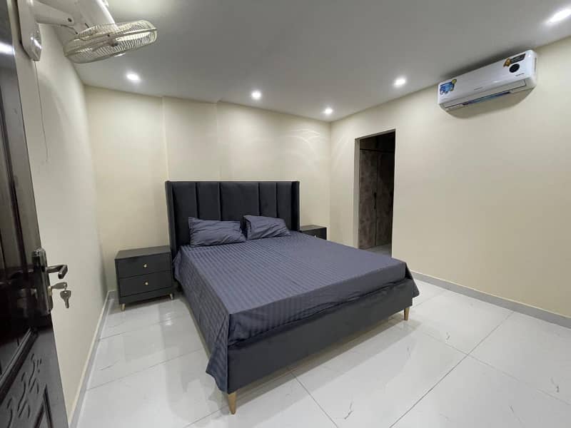 1 Bedroom VIP Full furnish flat per day available in Bahria town Lahore 15