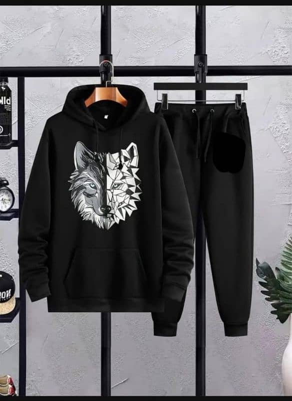 men's fleece hoodie tracksuit - 2 pcs 0