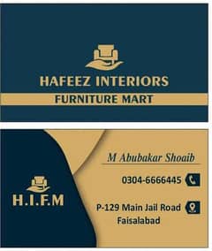 Hafeez interior and furniture mart fsd