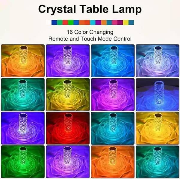 multi colour chargeable lamp table with charging type c port 4