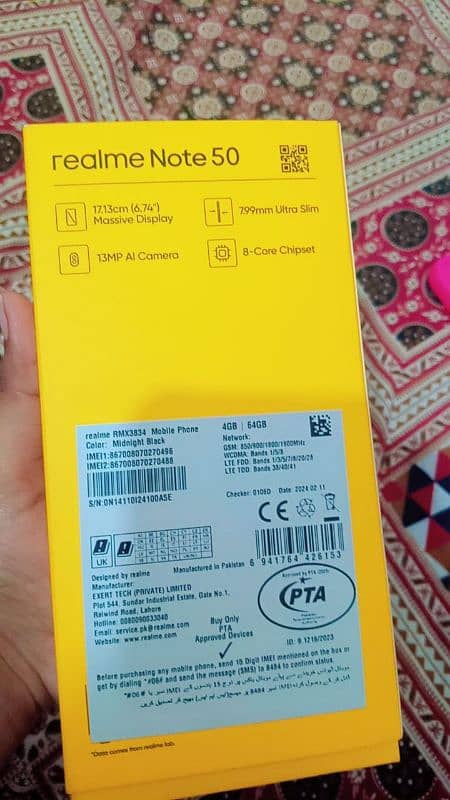 realme note 50 10/10 condition 3