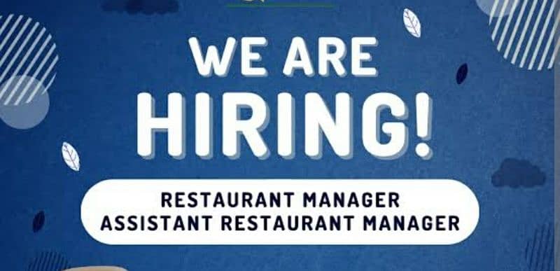 Restaurant Manager Required 0