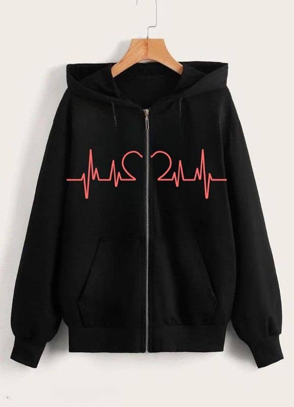 Stylish Printed Hoodie for girl 0