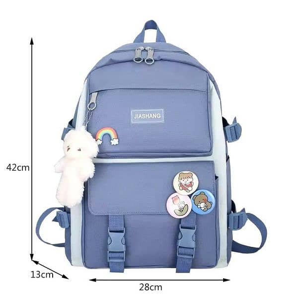 4 PCS Canvas Backpack Set 4