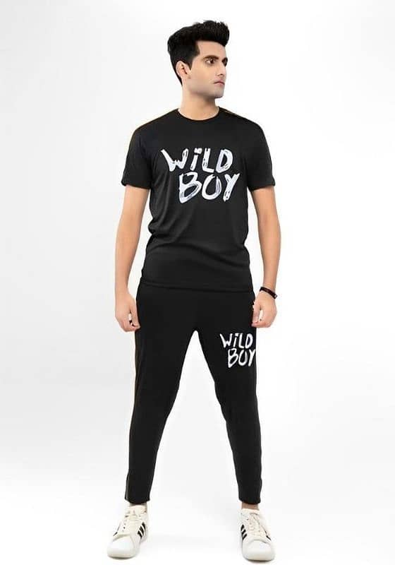 2 pcs T-Shirt and Trousers Black Colour  s-free cash on delivery 2