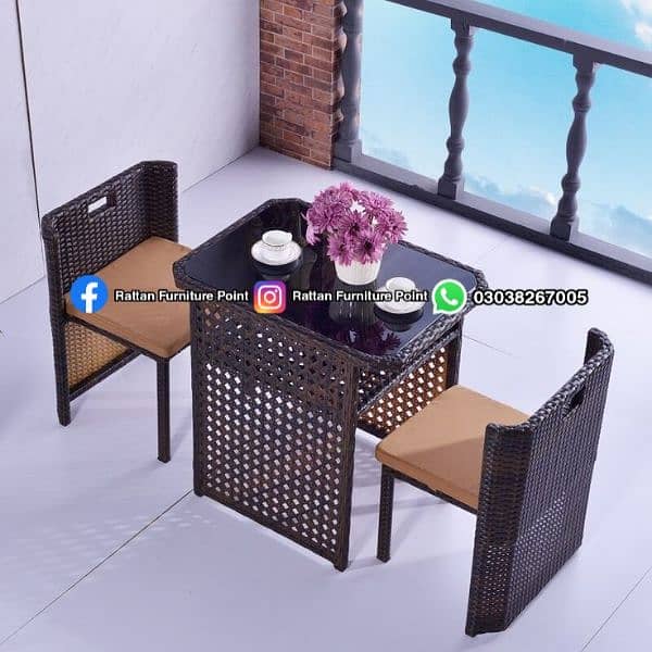 coffee set outdoor indoor garden rattan furniture 0