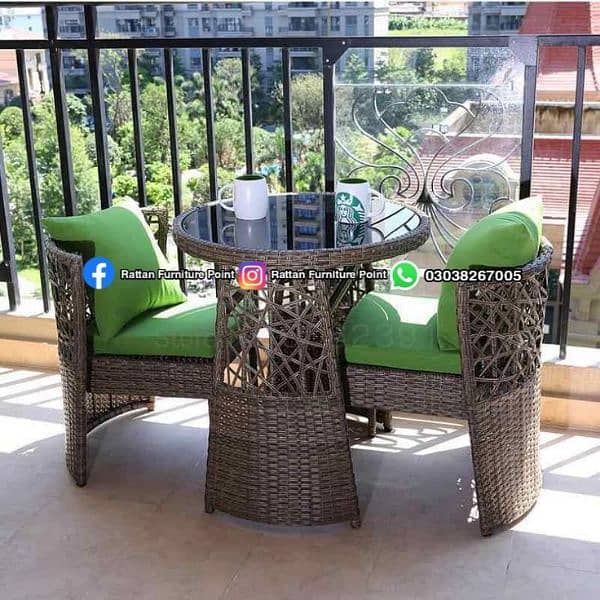 coffee set outdoor indoor garden rattan furniture 1