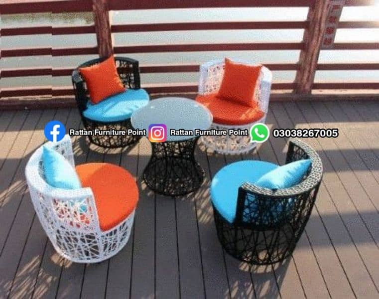 coffee set outdoor indoor garden rattan furniture 3