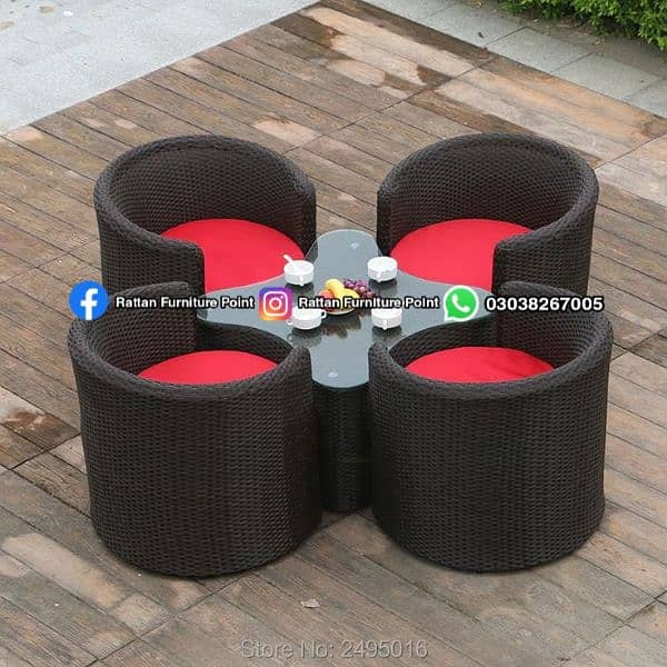 coffee set outdoor indoor garden rattan furniture 6