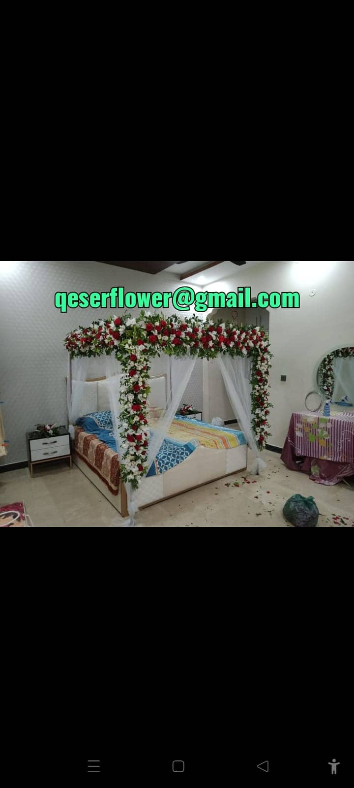 Nikkah decoration/barat decor/mehndi decor/event decoration/car decor 11