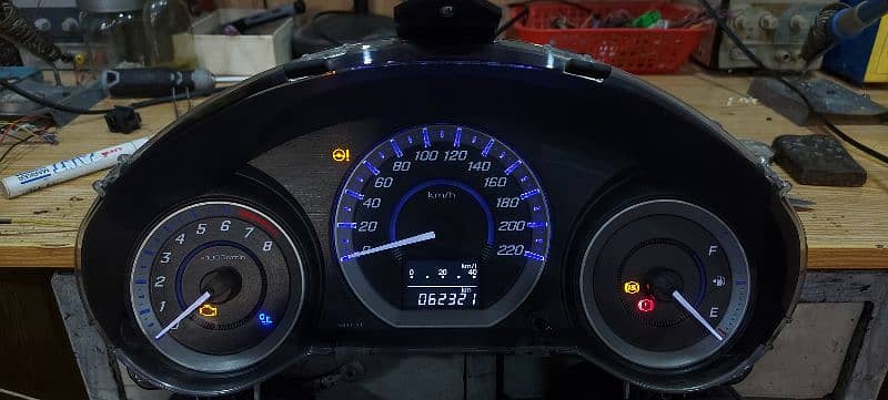 City 2018 Blue Speedometer 0