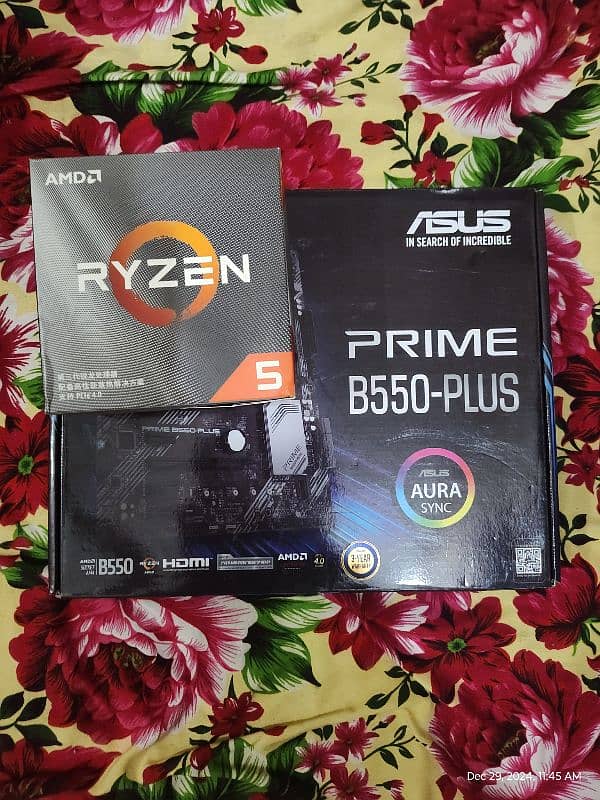 Ryzen 3600 Processor + Asus b550 prime plus Full Atx motherboard 0