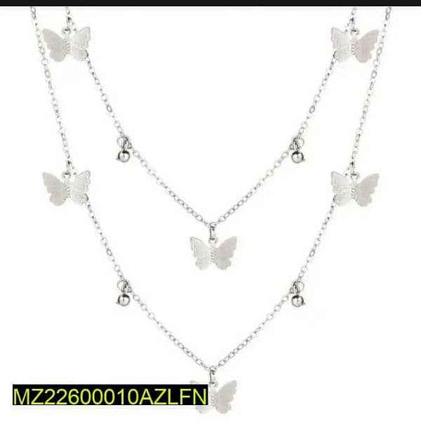 Beautiful Butterfly Neckless Silver 1