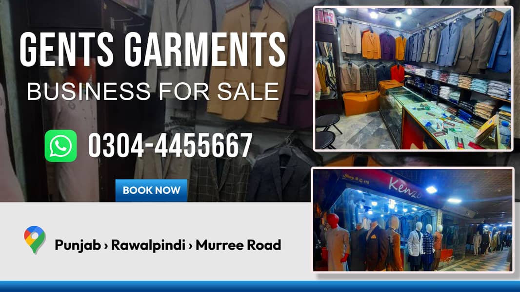 shop / shop for sale /shops for sale/business for sale/Gents garments 0