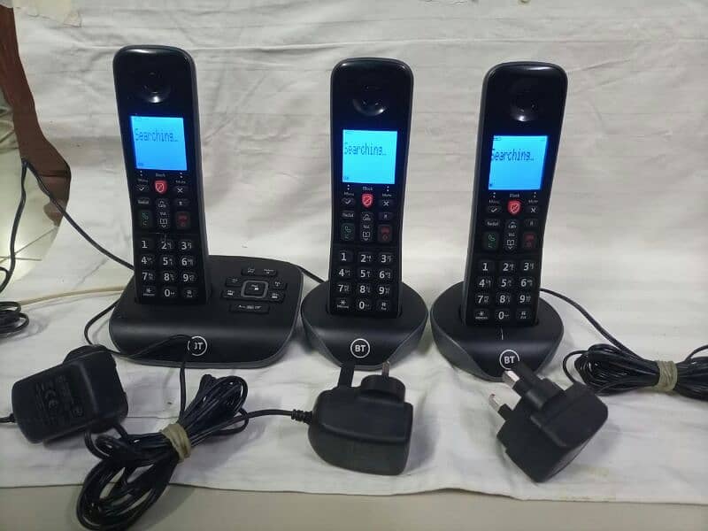 New British Telecom triple + intercom cordless phone 0