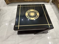 Versace coffee table, centre table, versace glass top